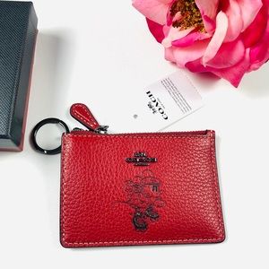 Disney x Coach red pebbles leather is case
